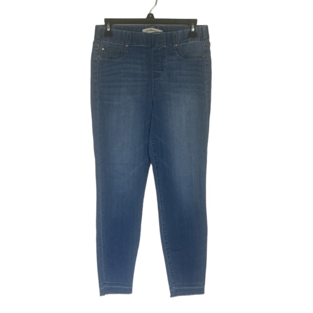 Liverpool denim jeggings with raw hem size 6